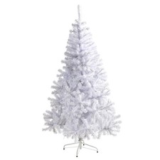 Nearly Natural 6-ft White Artificial Christmas Tree with 680 Bendable Branches