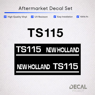 New Holland TS115 Decal Kit - Early Generation Classic Linear Series Restoration
