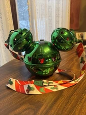 Disney Parks 2020 Christmas Green Mickey Jingle Bell Light Up Holiday Sipper