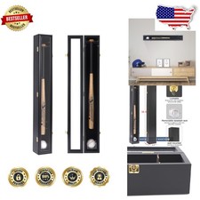 Secure Baseball Bat Display Rack 98% UV Protection Wood Frame Wall Mount Cabinet