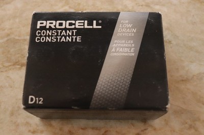 PROCELL Constant D-Cell Alkaline Battery 12 PACK