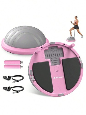 #ad 3 in 1 Balance Ball Trainer 18#x27;#x27; Yoga Stability Half Ball w Pump amp; Bands 300lbs $54.72