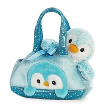 Aurora Porta Mascotas - 7" Pom Pom Azul Portador 32834 Peluche Juguete