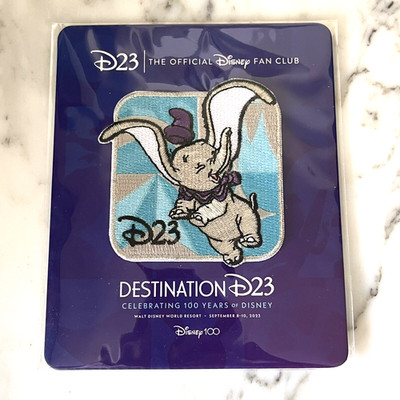 Disney 100 2023 Destination D23 Event Exclusive Dumbo Patch NEW     D23