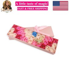 33 PCS Floral Scented Bath Soap Rose Flower Petals, Plant Essential Oil Rose ...