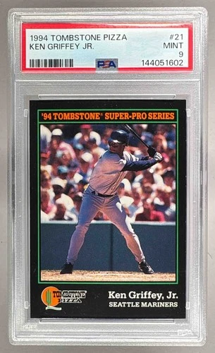 144051602 Ken Griffey Jr 1994 Score Tombstone Pizza Super-Pro Series #21 PSA 9