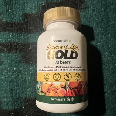 Nature's Plus Source of Life GOLD Multivitamin Mineral 90 Tablets Exp 2029