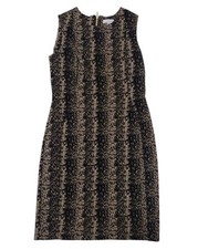 calvin klein dress Woman 12 Sheath Velvet Abstract Midi Sleeveless Office Formal