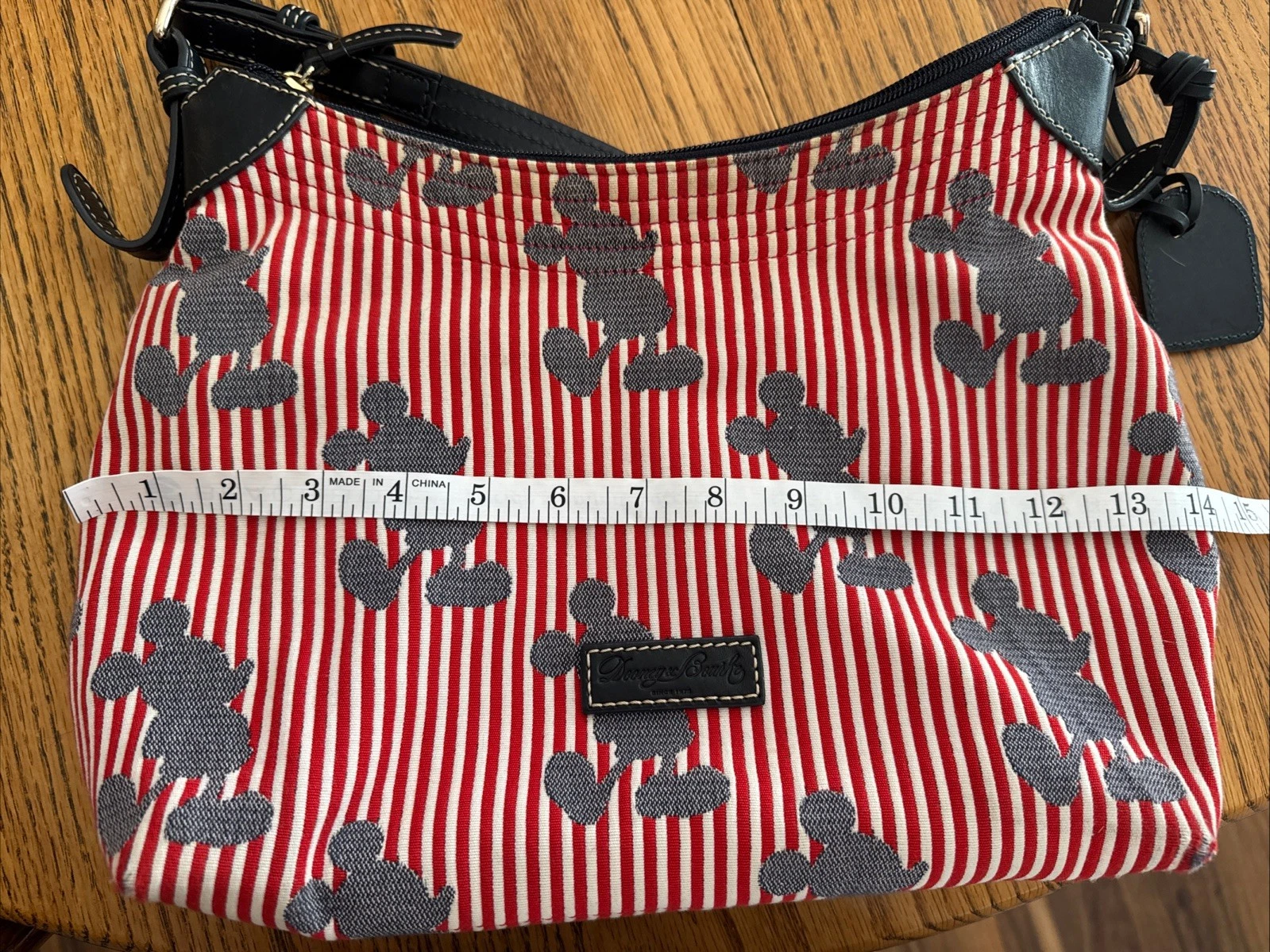 DOONEY & BOURKE Borsa a mano Dooney Bourke Disney Erica Topolino a righe rosso bianco blu