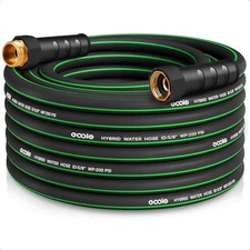 Heavy Duty Garden Hose 50ft, NON-EXPANDABLE Flexible Water Hose, Kink 