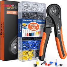 Crimping Tool Kit, Preciva Wire Crimper Plier Set, 0.08-10Mm²/2000Pcs Connectors