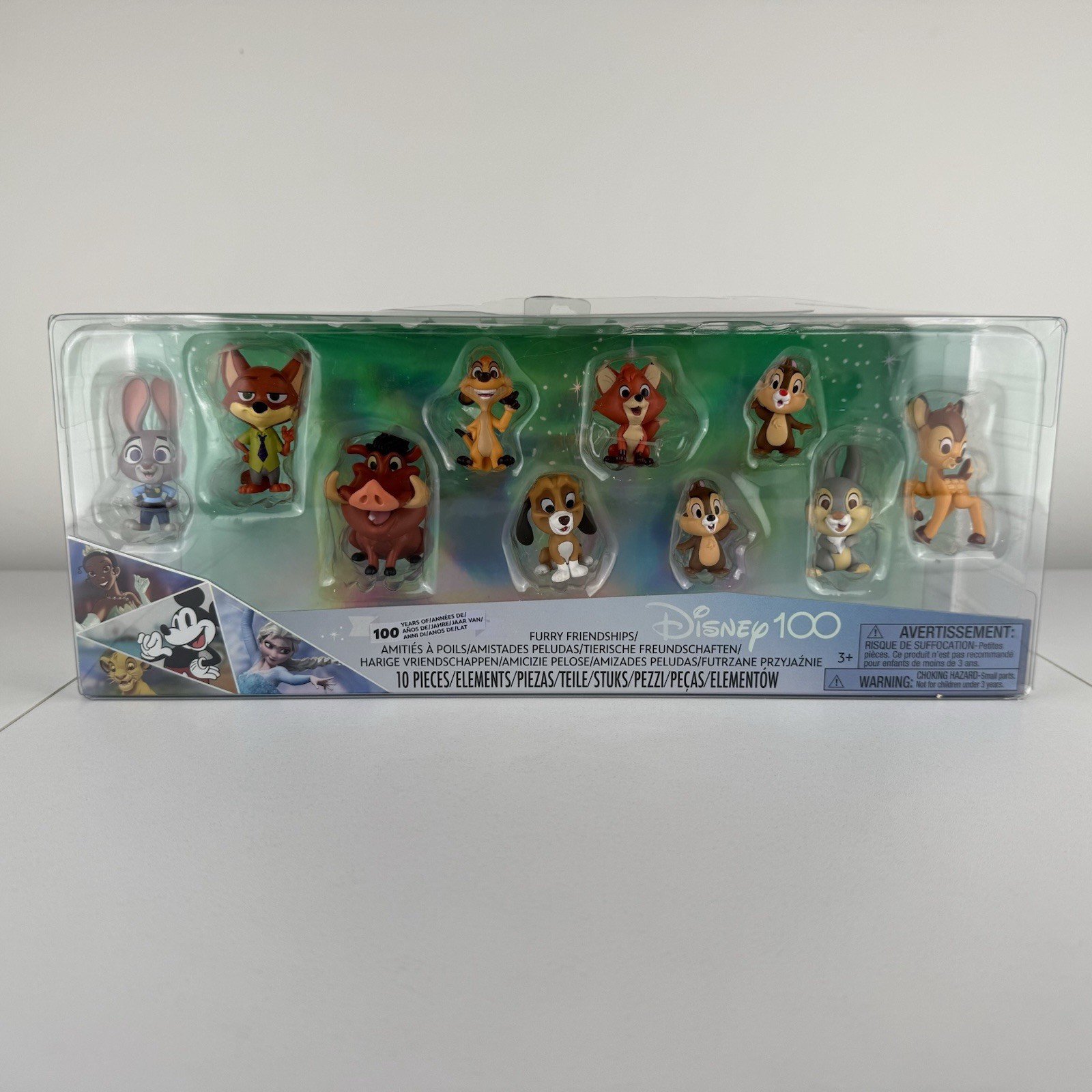 Paquete de 10 figuras Disney colección celebración amistades peludas