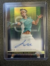 2024 Topps Chrome Tennis LORENZO MUSETTI Black Refractor Autograph AUTO 6/10