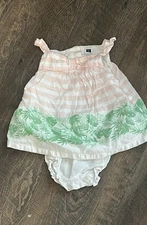 Janie and Jack Linen/Cotton Top & Diaper Cover 18-24 Months NWOT Tropical