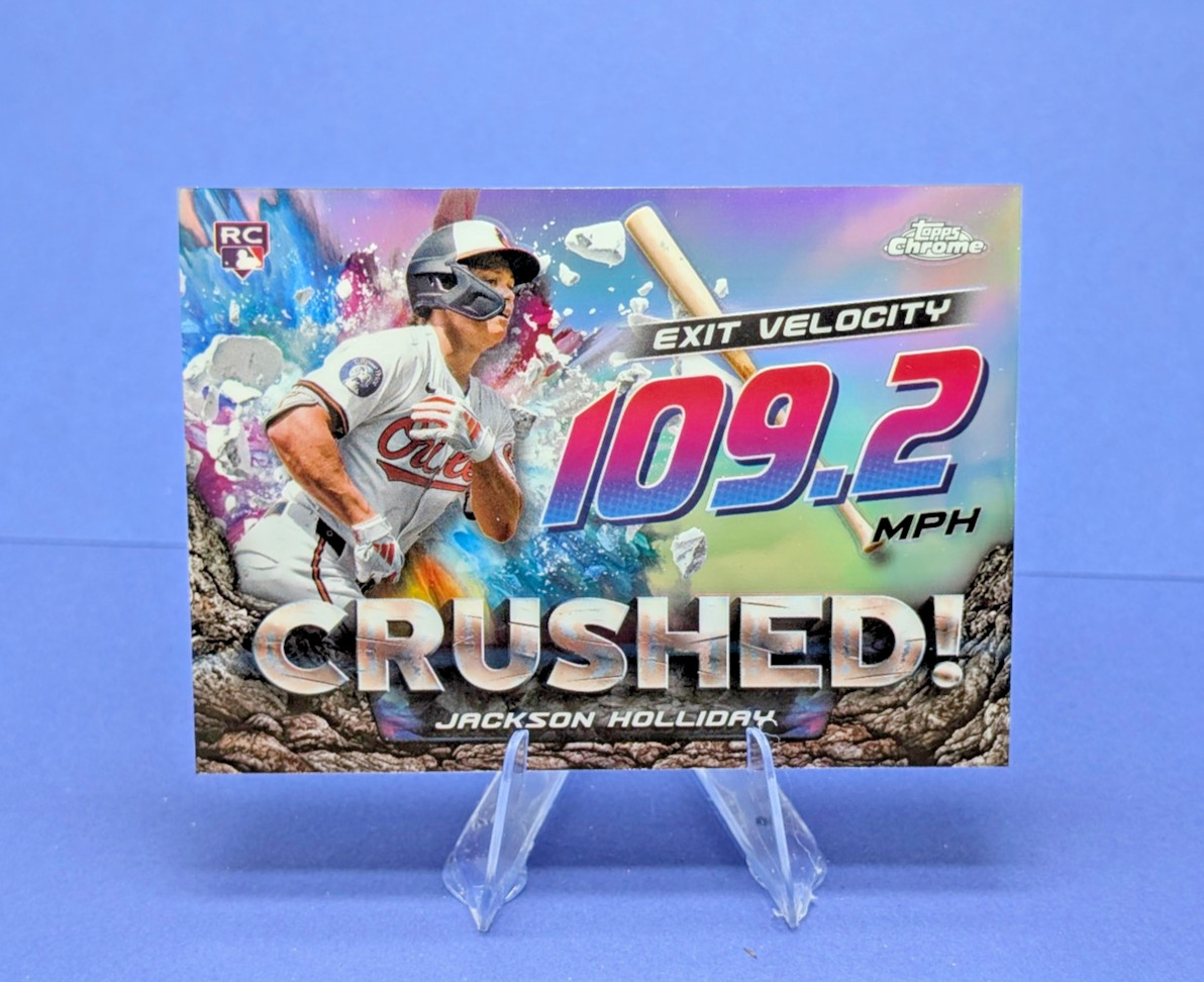 2024 Topps Chrome Update Jackson Holliday Rookie RC Crushed! SSP #CR-24 Orioles
