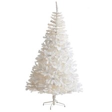 Nearly Natural 8-ft White Artificial Christmas Tree with 1500 Bendable Branches