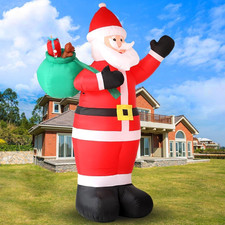 12FT Giant Christmas Inflatables Outdoor Decorations - LED Lighted Blow up Santa