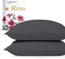 Egyptian Cotton Pillow Cases Standard Size Set of 2 - Luxury 1200 Series High