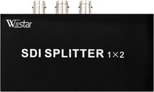 Wiistar SDI Splitter 1x2 Supports SD-SDI, HD-SDI, 3G-SDI Support Black