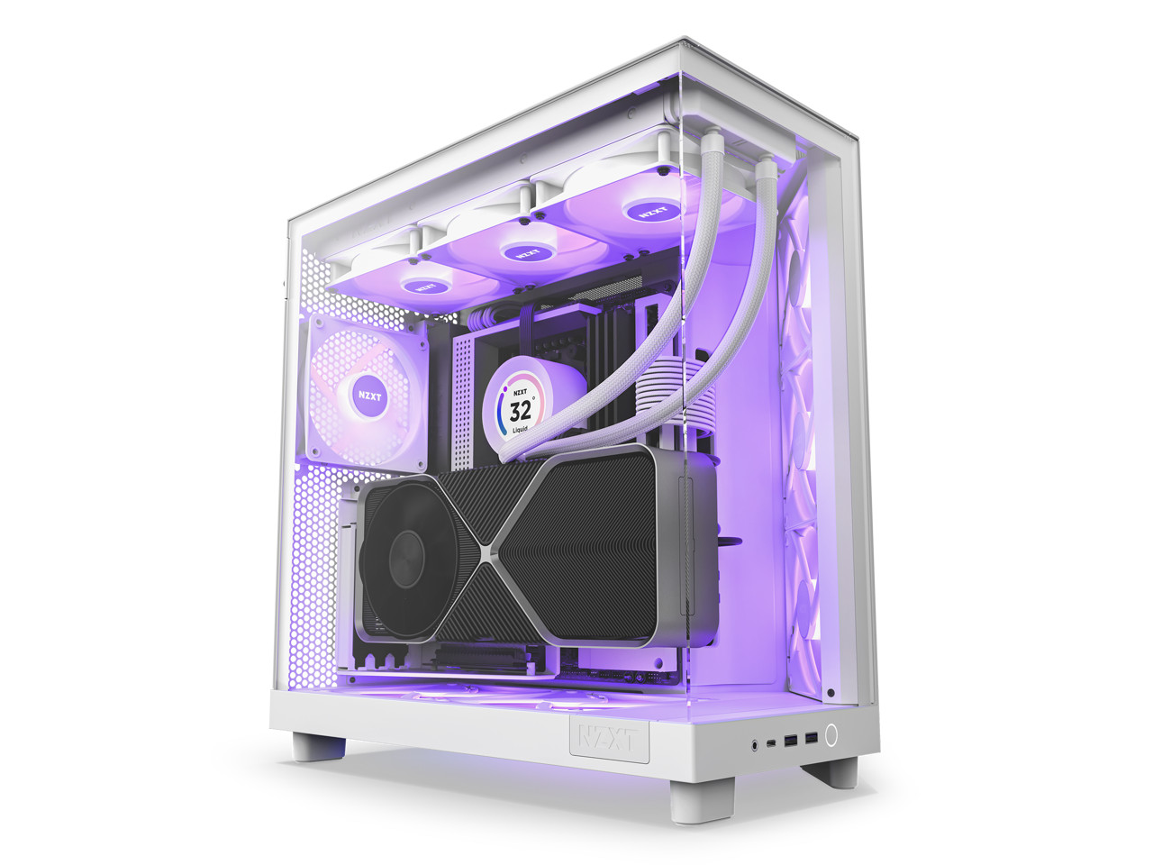 Компактный двухкамерный корпус NZXT H6 Flow RGB средней высоты с вентиляторами RGB 26890₽