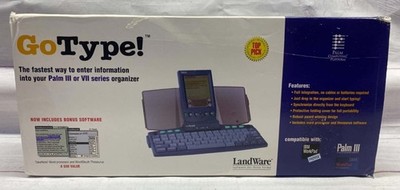 LandWare GoType Pro Portable Keyboard 2500 for Palm III/VII Organizer New