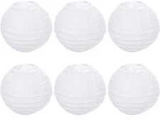 PATIKIL 4 Inch Paper Lanterns, 6 Pack Round Folding Hanging Lamp Shade