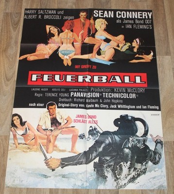 JAMES BOND 007 FEUERBALL Org. Plakat A1 -WA 1983- Sean Connery, Claudine Auger