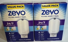 Lot Of 2 - Zevo Flying Insect Fly Trap (1 Device & 3 Refill Per Box)