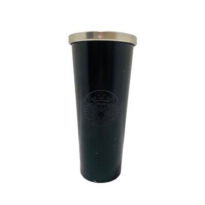 Starbucks Steel Tumbler Cup Black 24 Oz with Lid Coffee Defects No Straw |  eBay