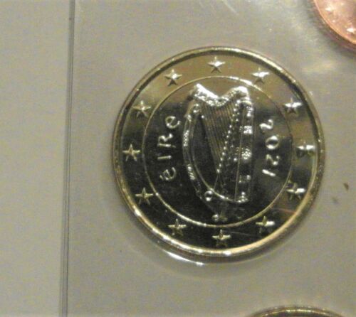 #    1 €  Münze  Irland  2021    aus KMS    prägefrisch   ## - Bild 1 von 1