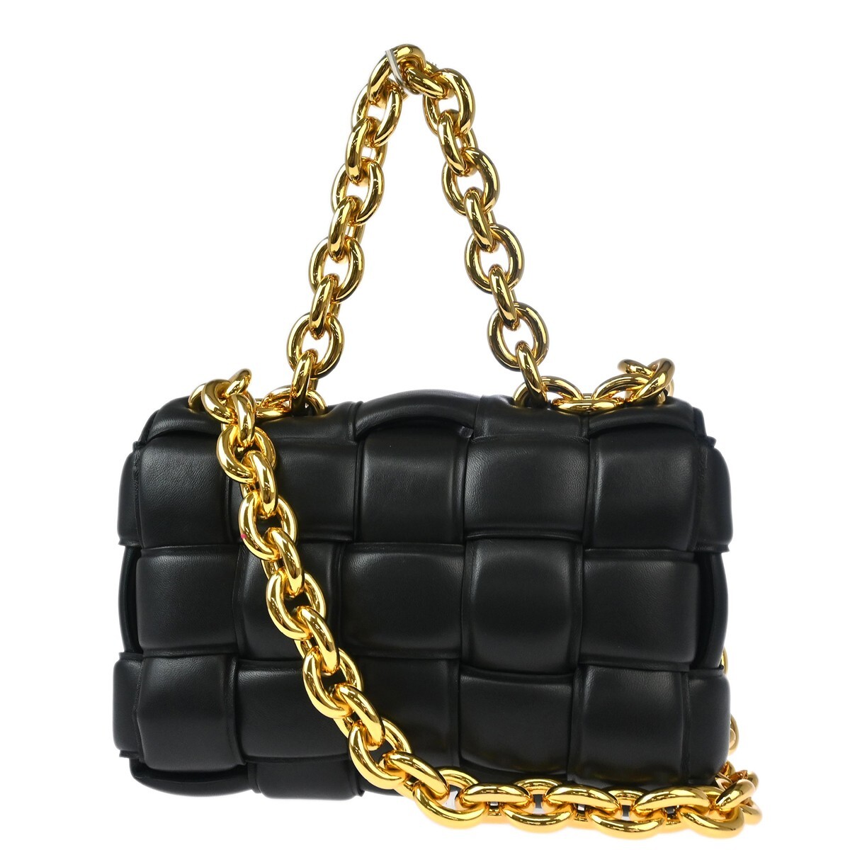 ★BOTTEGA VENETA★ジェメッリーニ レザーバッグ ブラック Bottega Veneta Black Leather 2way Shoulder Handbag
