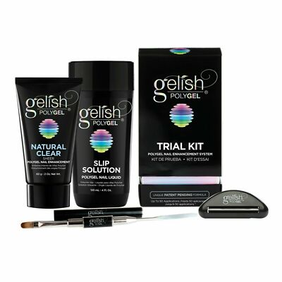 GELISH Harmony PolyGEL TRIAL KIT - Natural Clear, Slip Solution, Tool, Tube Key
