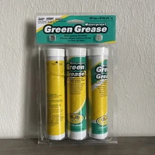 Synthetic Waterproof High Temperature Green Grease, 3 Oz. Tube (Pack of 3)