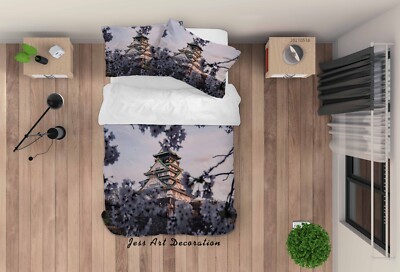 3D Architektur Pflanze Landschaft Quilt Cover Set Bettwäsche Sets Kissenbezüg...