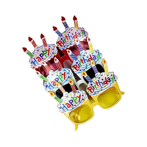 3 PCS Birthday Cake Gift Candle Sunglasses Cool Design for Outdoor