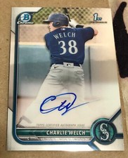 Charlie Welch 2022 1st Bowman Chrome Auto