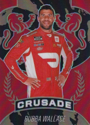 Panini 2021 Chronicles Bubba Wallace #17 96/99 Crusade Red Parallel Card 