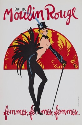 René Gruau, Circa 1983 - Bal Du Moulin Rouge, Femmes - Original Vintage Poster