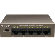 TENDA Switch Desktop 5 Porte 10/100 con 4 Porte PoE TEF1105P