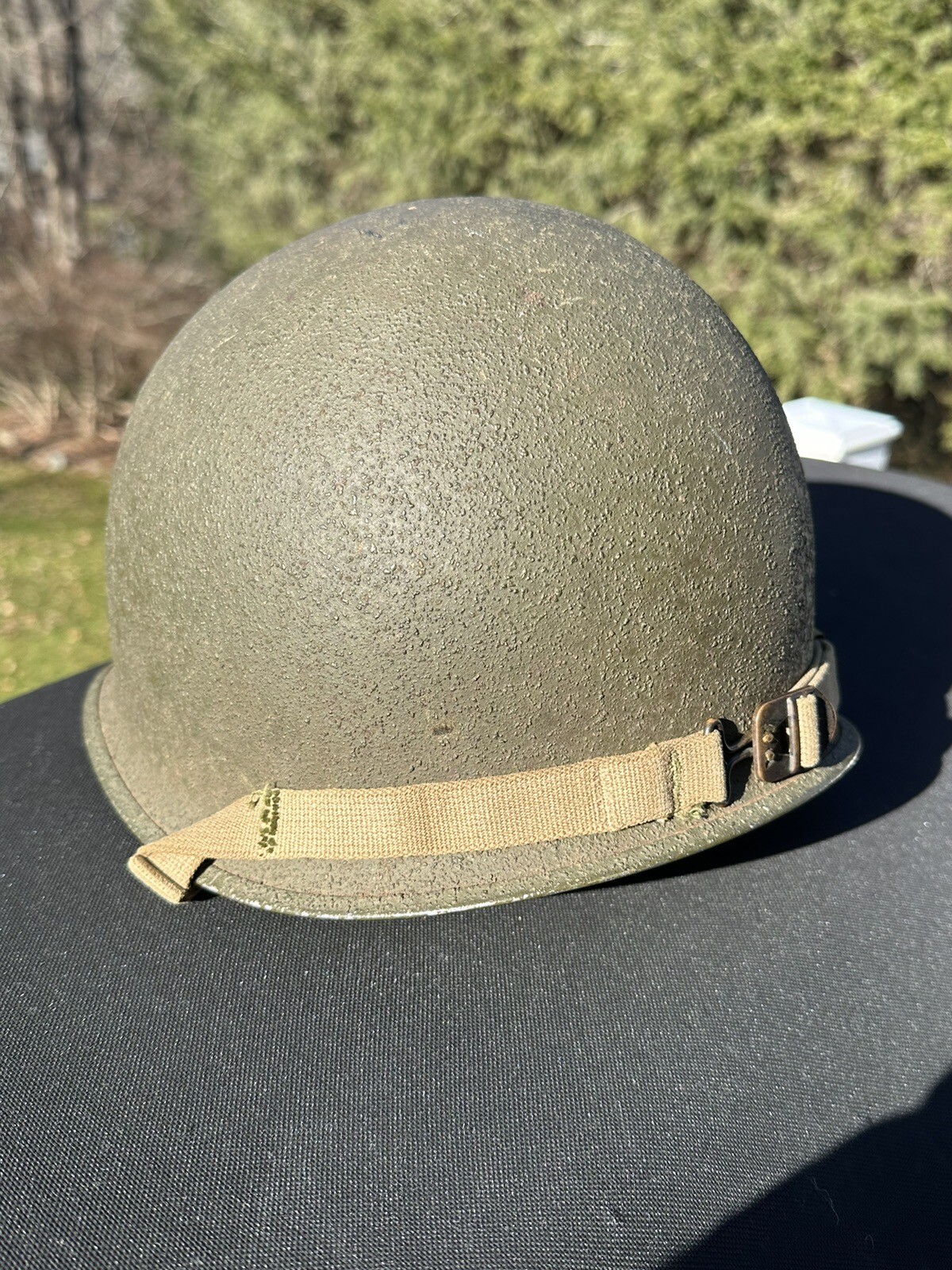 WW2 FIXED BALE LT. COLONEL HELMET SHELL WITH CHINSTRAP MOD - High End ...
