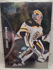 2021-2022 Skybox Metal Universe Jeremy Swayman Rookie Card #170 Bruins. rookie card picture