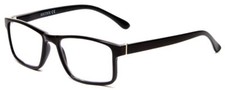 Calabria L2007 Mens Square Full Rim 54mm Designer Reading Glasses in Gloss Black
