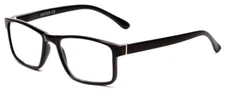 Calabria L2007 Mens Square Full Rim 54mm Designer Reading Glasses in Gloss Black