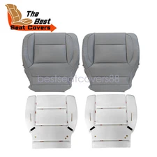 For 2015-19 Chevy Suburban Front Bottom Leather Seat Cover Ash Gray Or Foam Pad
