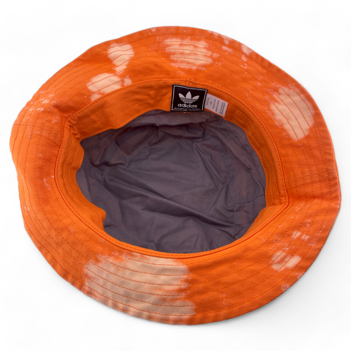 ADIDAS Originals Trefoil Logo Orange Reverse Tie Dye Boonie Bucket