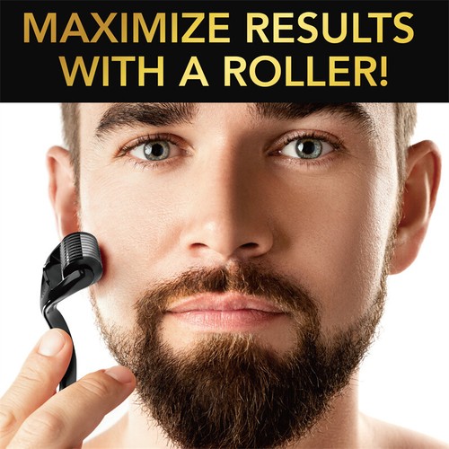 60ML Beard Growth Serum+Roller Kit Hair Growth Roler For Thicker Beard Growth - Picture 9 of 17