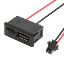Cablecy DIY OEM Type-A  Type-C Female Socket Horizontal to 2Pin Header Cable