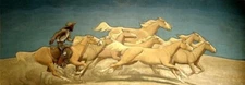 Palomino Ponies Art Print – Maynard Dixon – 1942 Western Horses in Motion