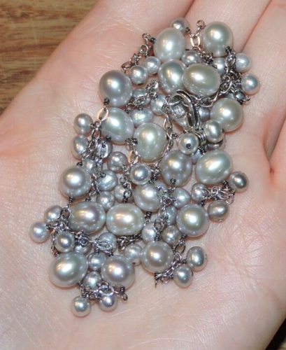 Collana QVC Honora coltivata a grappolo di perle d'acqua dolce argento sterling 925 - Foto 4 di 7