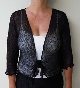 ladies black bolero cardigan